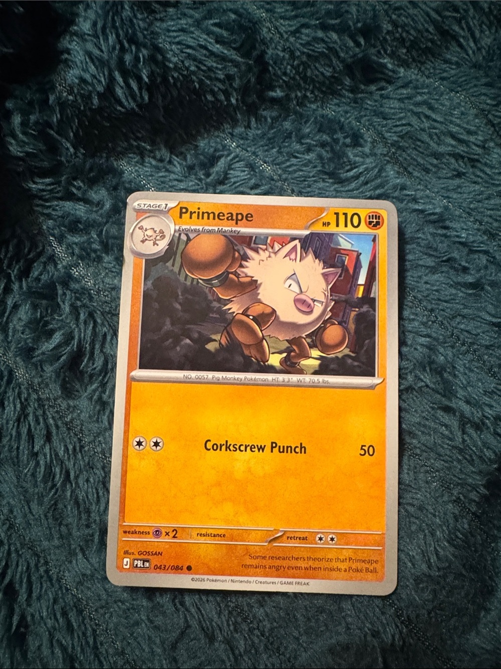 Primeape Pokemon Card